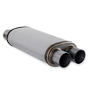 389-72469 FlowFX Universal Muffler [Dual 3 in. Inlet/Outlet, 409 Stainless] - image 1