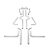 U-Fit Dual Exhaust Pipe Kit 409S Stainless Steel 2.25" Tubing - image 1
