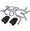 U-Fit Dual Exhaust Pipe Kit 409S Stainless Steel 3" Tubing - image 1