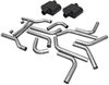 Super 10 Series Delta Flow Mufflers and U-Fit Dual Exhaust Pipe Kit - image 1