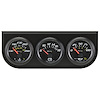 E6200 Water Temperature/Voltmeter/Oil Pressure Gauge Console [2 in., 90Deg. Sweep M, 280Deg.F/18V/100Psi, Bk Dial Bk Pn] - image 1