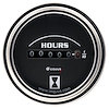 E7210 Hourmeter Gauge [2 in., 10K Hours, Elec (8V-60V), Black Dial, Chrme Bezel, 7000 Series] - image 1