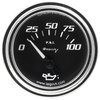 E7234 Oil Pressure Gauge [2 in., 0-100 Psi, 90 Degree Sweep, Mechanical, Chrome 7000 Series] - image 2