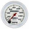 E8076 Speedometer Gauge [3.4 in. 160 Mph, 270 Degree Sweep, Mechanical, White, Silver, 8000 Series]