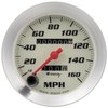 E8076 Speedometer Gauge [3.4 in. 160 Mph, 270 Degree Sweep, Mechanical, White, Silver, 8000 Series] - image 2