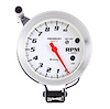 E8080 Tachometer Gauge [5 in., 10K Rpm, 270 Degree Sweep, Electric, White, Silver, 8000 Series]