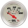 E8164 Oil Pressure Gauge [1.5 in., 0-100 Psi, 90 Degree Sweep, Electric, White, Silver, 8000 Series] - image 2