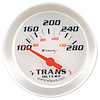E8241 Transmission Temp Gauge [2 in., 100-280 F, 90 Degree Sweep, Electric, White, Silver, 8000 Series]