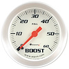 E8256 Boost Gauge [2 in., 60 Psi, 270 Degree Sweep, Mechanical, White, Silver, 8000 Series] - image 1