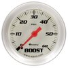 E8256 Boost Gauge [2 in., 60 Psi, 270 Degree Sweep, Mechanical, White, Silver, 8000 Series] - image 2