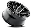 A114220089P01506 A114 BATTLE Wheel [Size: 22"x10"] Glossy Black Machined w/DDT Face & Lip Finish - image 2