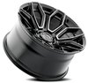 A116209075P02010 A116 COBRA Wheel [Size: 20"x9"] Glossy Black Brushed w/DDT Face Finish - image 2