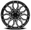 A116209089P02010 A116 COBRA Wheel [Size: 20"x9"] Glossy Black Brushed w/DDT Face Finish - image 3