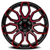 A116200075N01820 A116 COBRA Wheel [Size: 20"x10"] Glossy Black Machined w/Red Tint Finish - image 3