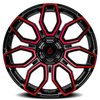 A116209089P00020 A116 COBRA Wheel [Size: 20"x9"] Glossy Black Machined w/Red Tint Finish - image 3