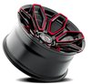 A116220084P01520 A116 COBRA Wheel [Size: 22"x10"] Glossy Black Machined w/Red Tint Finish - image 2