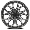 A116200075N01807 A116 COBRA Wheel [Size: 20"x10"] Texture Gun Metal Machined Clear Coat Finish - image 3