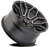 A116209084P02007 A116 COBRA Wheel [Size: 20"x9"] Texture Gun Metal Machined Clear Coat Finish - image 2