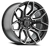 A116209089P02007 A116 COBRA Wheel [Size: 20"x9"] Texture Gun Metal Machined Clear Coat Finish - image 1