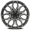 A116209089P02007 A116 COBRA Wheel [Size: 20"x9"] Texture Gun Metal Machined Clear Coat Finish - image 3