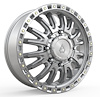 A103228292P10519 A103 DUALLY MISSION FRONT Wheel [Size: 22"x8.25"] Gloss Silver Machined Finish - image 1