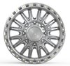 A103228292P10519 A103 DUALLY MISSION FRONT Wheel [Size: 22"x8.25"] Gloss Silver Machined Finish - image 2