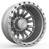 A103228293N22019 A103 DUALLY MISSION REAR Wheel [Size: 22"x8.25"] Gloss Silver Machined Finish - image 1