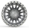 A103228293N22019 A103 DUALLY MISSION REAR Wheel [Size: 22"x8.25"] Gloss Silver Machined Finish - image 2