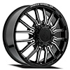 A1132282A9P10516 A113 DUALLY THUNDER FRONT Wheel [Size: 22"x8.25"] Gloss Black & Milled Finish - image 1