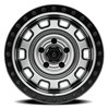 A112179075P00005 A112 GUNNER Wheel [Size: 17"x9"] Satin Gun Metal Center w/Satin Black Lip Finish - image 3