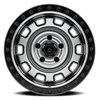 A112179075N01205 A112 GUNNER Wheel [Size: 17"x9"] Satin Gun Metal Center w/Satin Black Lip Finish - image 3