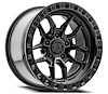 A109179075N01204 A109 HUSTLE Wheel [Size: 17"x9"] Satin Black Center w/Glossy Black Lip Finish - image 1