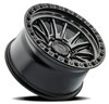 A103178584P02505 A103 MISSION Wheel [Size: 17"x8.5"] Satin Gun Metal Center w/Satin Black Lip Finish - image 2