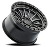 A103209075P00005 A103 MISSION Wheel [Size: 20"x9"] Satin Gun Metal Center w/Satin Black Lip Finish - image 2
