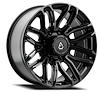 A111209082P00010 A111 SUPREME Wheel [Size: 20"x9"] Glossy Black Brushed w/DDT Face Finish - image 1