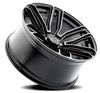 A111229584P02010 A111 SUPREME Wheel [Size: 22"x9.5"] Glossy Black Brushed w/DDT Face Finish - image 2