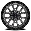 A106179084P00011 A106 TREK Wheel [Size: 17"x9"] Glossy Gun Metal Center w/Glossy Black Lip Finish - image 3