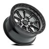 A106179075P00111 A106 TREK Wheel [Size: 17"x9"] Glossy Gun Metal Center w/Glossy Black Lip Finish - image 2