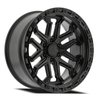 A125 JACKAL Wheel [Size: 22"x10"] Satin Black Center w/ Glossy Black Lip Finish A125220084N01804 - image 1