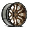 A125 JACKAL Wheel [Size: 22"x10"] Smoked Bronze Center w/ Glossy Black Lip Finish A125220084N01826 - image 1
