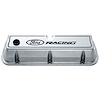 302-001 Aluminum Valve Covers for Ford Small Block Engines [Polished, 3.750 in. Tall] - image 1