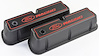 Die-Cast Aluminum Tall Valve Covers for Small Block Ford 289-302-351W in Black Crinkle Finish with Red Ford Racing Emblem - image 1