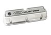 Die-Cast Aluminum Tall Valve Covers for Small Block Ford 289-302-351W in Polished Finish with Ford Mustang Emblem - image 2