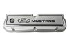Die-Cast Aluminum Tall Valve Covers for Small Block Ford 289-302-351W in Polished Finish with Ford Mustang Emblem - image 3