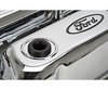 Stamped Steel Tall Valve Covers for Small Block Ford 289-302-351W in Chrome Finish with Black Ford Racing Emblem - image 4