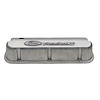 Slant-Edge Tall Aluminum Valve Covers for Small Block Ford 289-302-351W in Natural Cast Finish with Raised Ford Racing Emblem