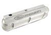 Slant-Edge Tall Aluminum Valve Covers for Small Block Ford 289-302-351W in Natural Cast Finish with Raised Ford Racing Emblem - image 2