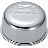 Chrome Twist-On Valve Cover Air Breather Cap with Ford RACING Emblem