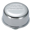 Chrome Push-In Valve Cover Air Breather Cap with Ford RACING Emblem