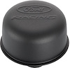 Black Crinkle Push-In Valve Cover Air Breather Cap with Ford RACING Emblem